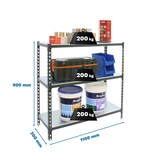 thumbnail of SimonRack Metallregal, 900x1100x300 mm, 3 Ebenen, Metallboden, 200 kg Biegepunkt, Anthrazit/Verzinkt - Simonclick