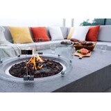 thumbnail of ELEMENTI Feuertisch Metropolis Feuerstelle aus Beton - Komplett-Set, wetterbeständig, Hellgrau 142x81x35cm