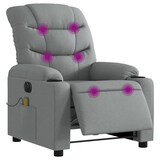 thumbnail of vidaXL Massagesessel Elektrisch Hellgrau Stoff