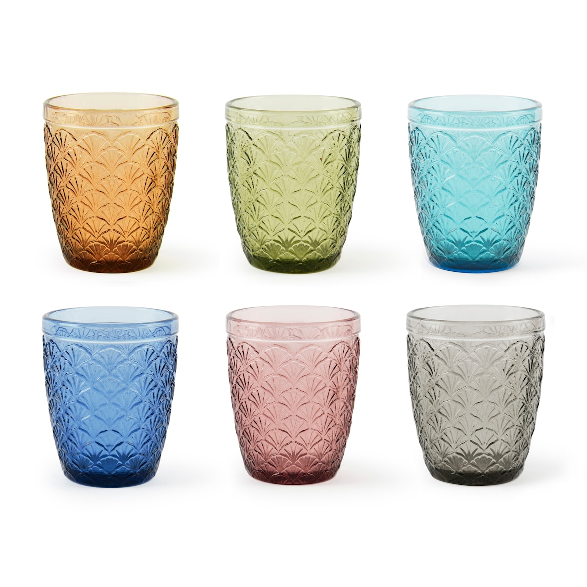 Excelsa Set Von 6 Wasserglas Ginkgo Glas 30 Cl Bunt