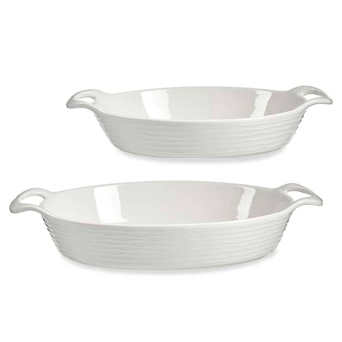 San Ignacio VESSIA - Conjunto de 2 Bandejas Ovais com Alças 36 x 23,5cm