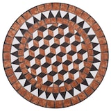thumbnail of Mesa bistró de mosaico cerámica marrón 60 cm