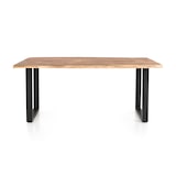 thumbnail of SalesFever Esstisch 140x80 cm | Baumkante 3,5 cm | massiv Akazie Natur mit U-Gestell Schwarz