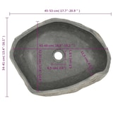 thumbnail of vidaXL Waschbecken Flussstein Oval (45-53)x(34-41) cm