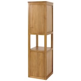 thumbnail of Teak-Hochschrank HWC-M71, Badschrank Badregal Badezimmer, hochwertiges B-Grade-Teak (Kernholz, 20-30 Jahre), 141x41x36cm