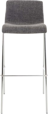 thumbnail of 2er Set Barhocker TENAR - Stoff Hellgrau 43x48x100 cm Silber | Barstuhl Mit Lehne Tresenhocker Tresenstuhl Kneipenhocker Kneipenstuhl