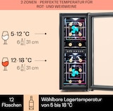 thumbnail of Klarstein Shiraz 12 Duo Weinkühlschrank 2 Zonen 42L/12 Flaschen 5-12 / 12-18 °C Touch Schwarz