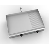 thumbnail of METRO Professional Grelhador GEG2112, aço inoxidável, 72 x 49.8 x 24 cm, tabuleiro para gordura removível, superfície lisa/ estriada, 3500 W, prateado