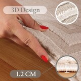 thumbnail of Carpetsale24, Kurzflor Teppich Wohnzimmer 240 x 340 cm, Beige Einfarbig Skandi-Boho Deko, 3D-Effekt, Extra Weich für Flur, Schlafzimmer und Küche