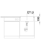 thumbnail of Blanco Silgranit Rechteckiges Spülbecken  Subline 500-IF/A SteelFrame Weiß 50 x 40 cm