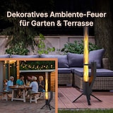 thumbnail of GARDENFLARE Feuerrohr – elegante Edelstahl Feuersäule und Pelletfackel - schwarz