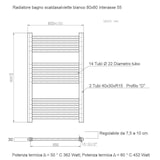 thumbnail of Termoarredo Scaldasalviette Bagno cm 80x60