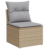 thumbnail of vidaXL 10-teiliges Gartentischset mit Kissen aus beigem Poly-Rattan