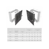 thumbnail of Kaminlüftungsgitter 17x49 Graphit mit Rollladen