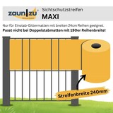 thumbnail of zaun|zu® Sichtschutzstreifen Rille Maxi Rolle für Doppelstabmatten 24cm hoch Bordeauxrot 26m