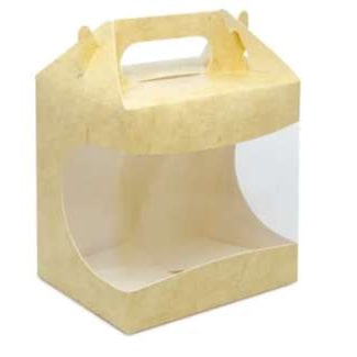 Boîte Kraft à fenêtre 200 x 140 x 200 mm