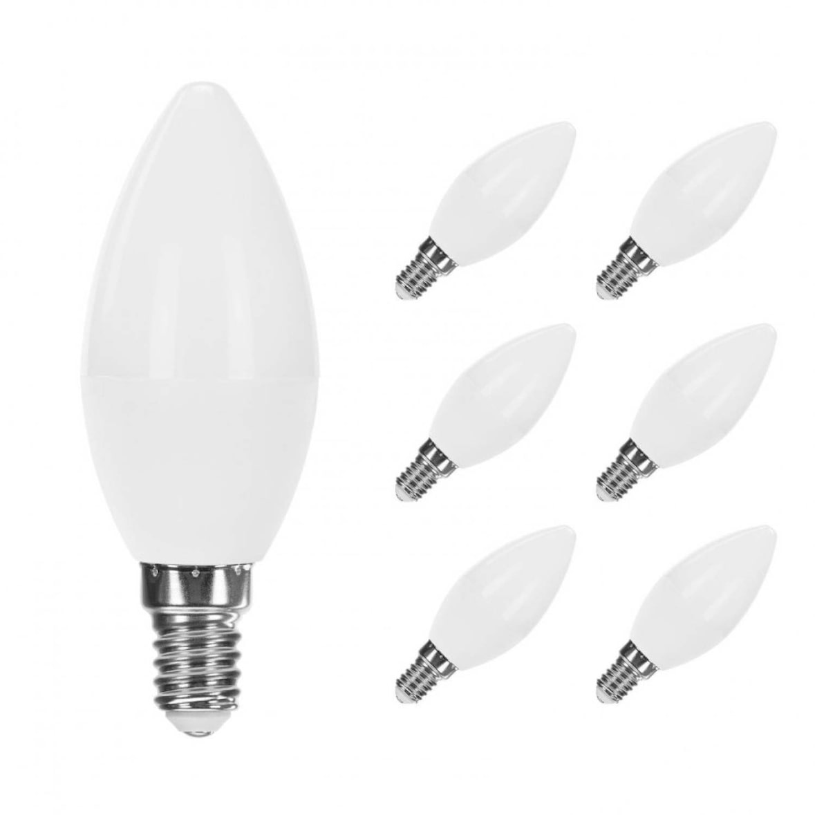 Pack 6 Bombillas LED Vela E14 6W Equi.40W 470lm 02163