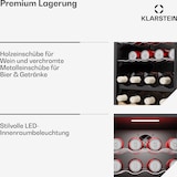 thumbnail of Klarstein Bovella 36 Duo+ Weinkühlschrank | 2-in-1 | 36 Flaschen | 2 Zonen | 7 Regale | Touch Schwarz