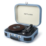 thumbnail of Platine vinyle stéréo bleue clair 33/45/78 tours avec enceintes intégrées - USB/SD/AUX - Prise casque