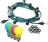 thumbnail of Illu- Party Garten Außenlichterkette 50m grün 50x bunte LED Tropfenlampen