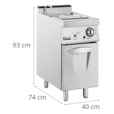thumbnail of Royal Catering Baño maría - 3000 W - GN 1/2 - GN 1/3 - grifo - mueble bajo (40 x 73 cm) -