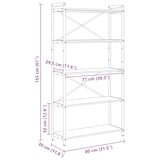 thumbnail of vidaXL Bücherregal Schwarze Eiche 80 x 30 x 153 cm Holzwerkstoff