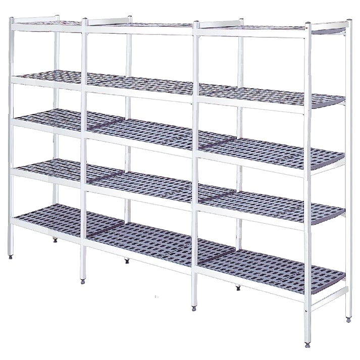 EURAST - Scaffalatura metallica in alluminio dural di 5 livelli - 3899x470x1700 mm - 38994500
