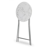 thumbnail of Casaria Stehtisch 2er Set Bistrotisch Klappbar 60cm Marmor Optik Weiß Grau