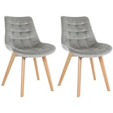 thumbnail of 2er Set Stühle Brook Samt grau