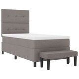thumbnail of vidaXL Boxspringbett mit Kissen mit Kopfteil Taupe 90 x 200 cm Stoff