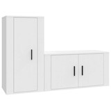 thumbnail of Set de muebles de TV 2 piezas madera contrachapada blanco