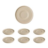 thumbnail of APS Schotel THE GRID 6-delige-set - porselein, Ø 16 cm, zandkleurig, stapelbaar