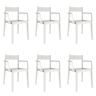garbar DANNA Poltrona Interior, Exterior Set 6 Branco