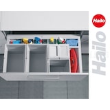 thumbnail of Hailo Abfallsammler 3620901m  Separato-K 900 Einsatz mit Kehrset 2x 18 + 2x 8 Liter Hellgrau