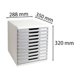 thumbnail of Exacompta 302041D 1x MODULO modulaire ladenbox met 10 gesloten laden voor documenten A4+, Office, grijs-graniet