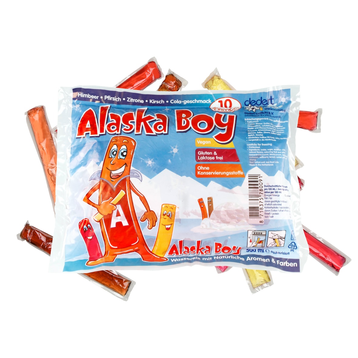 Alaska Boy Icesticks 10 x 50ml Wassereis