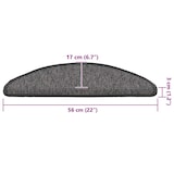 thumbnail of vidaXL Stufenmatten 15 Stk. 56x17x3 cm Beige und Grau Halbrund