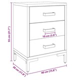 thumbnail of Table de chevet Marron 40x30x55 cm Bois de pin massif