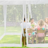 thumbnail of Relaxdays Moskitonetz für 3 x 3 m Pavillon, 2 Seitenteile, mit Reißverschluss & Klettband, 12 m XL Mückennetz, weiß