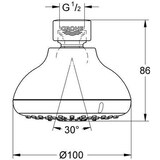 thumbnail of Grohe Kopfbrause TEMPESTA 100 chrom