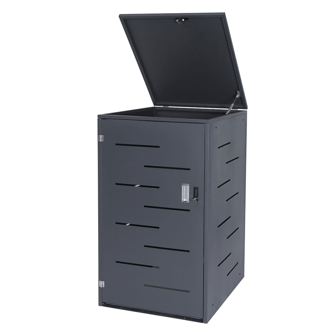 Mülltonnenverkleidung | HxBxT 116,5x66x80cm | erweiterbar| Anthrazit | Mülltonnenbox Mülltonnenabdeckung
