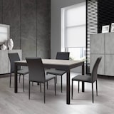 thumbnail of Milani Home tavolo in metallo 80 x 200 x 77 cm cemento