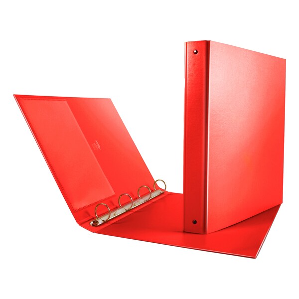 Sei Rota, Raccoglitore Nettuno, 4 anelli tondi 30 mm, dorso 3,5 cm, 22x30 cm, rosso
