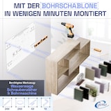 thumbnail of Wandregal Sonoma Eiche Dekor Bücherregal Holz Hängeregal Schweberegal 104x59x20 cm