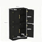 thumbnail of COSTWAY Holz-Küchenschrank, Aufbewahrungsschrank, Küche, Buffetschrank mit 4 Türen & 2 verstellbaren Regalen