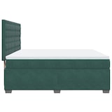 thumbnail of vidaXL Boxspringbett mit Matratze Dunkelgrün 200x200 cm Samt