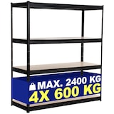 thumbnail of Stellingen voor zwaar gebruik 160x60x180 cm zwart