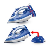 thumbnail of Clatronic DB 3706 Plancha Ropa Vapor Sin Cable, Suela Cerámica, 7 Funciones, 56 boquillas vapor, Termostato Regulable 2400W Azul