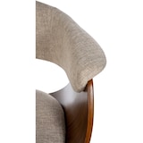 thumbnail of Taburete de bar Vestal Nogal/crema/Tela