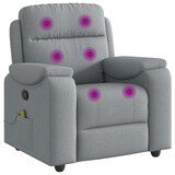 thumbnail of vidaXL Massagesessel Hellgrau Stoff